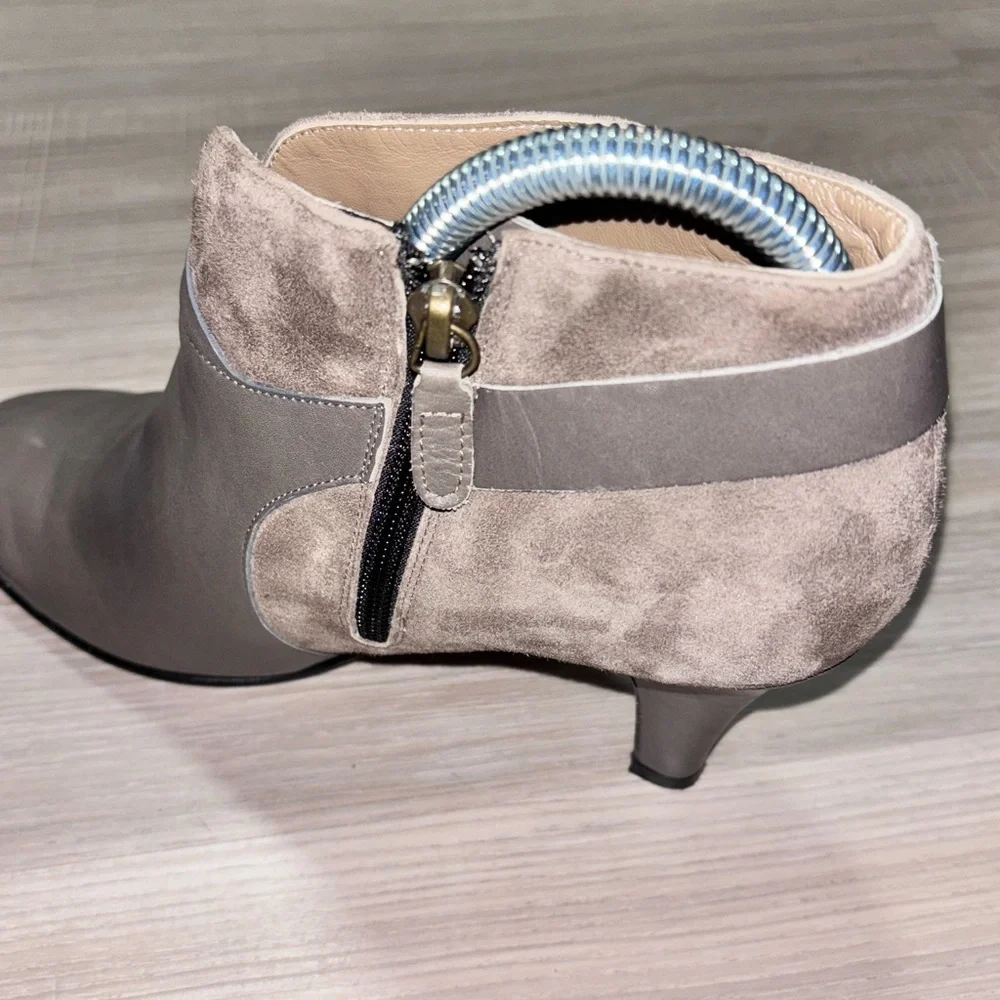 Anyi Lu hand made in‎ Italy Chic Gray Ankle Boots